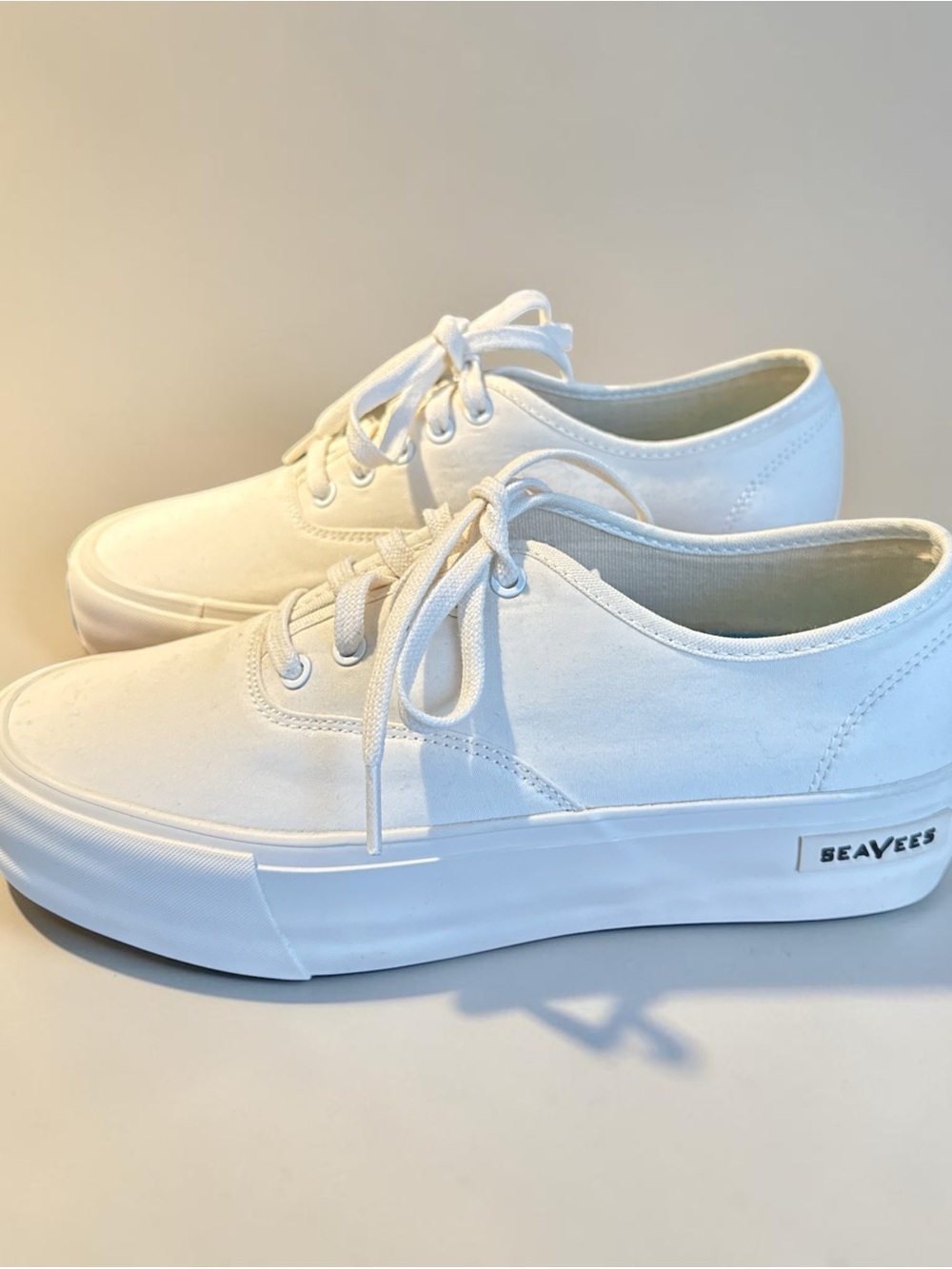 SeaVees for J.Crew Legand White Platform Canvas Sneaker - Women's - New in Box